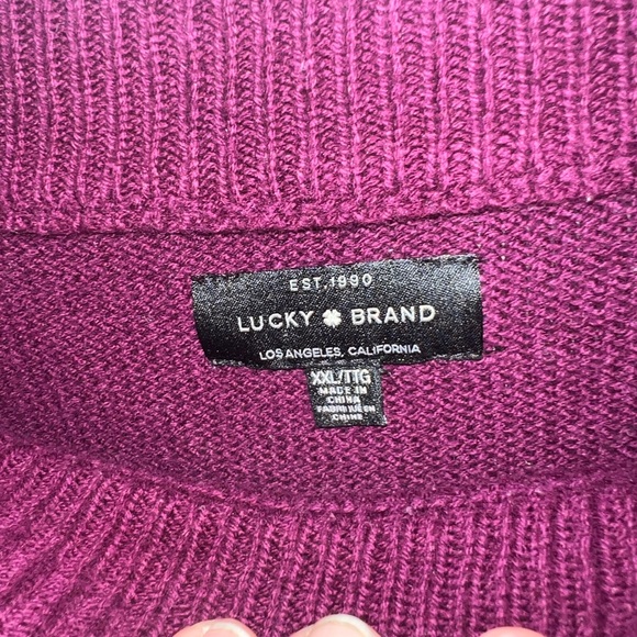 ***Donated***Lucky Brand Tri-color boat collar sweater size XXL - Picture 6 of 6